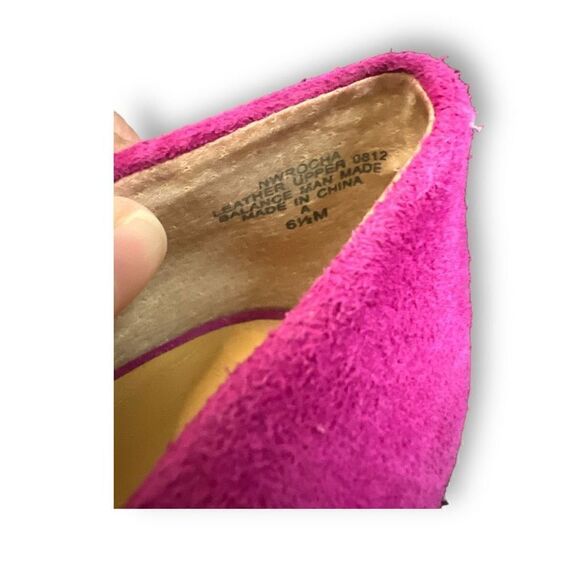 Nine West Rocha Pink Suede Pumps Size 6.5 - Picture 6 of 8